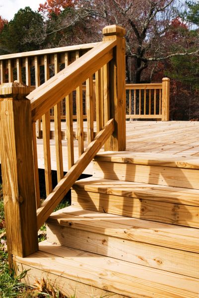 Wood Deck Stairs Installation in Acworth